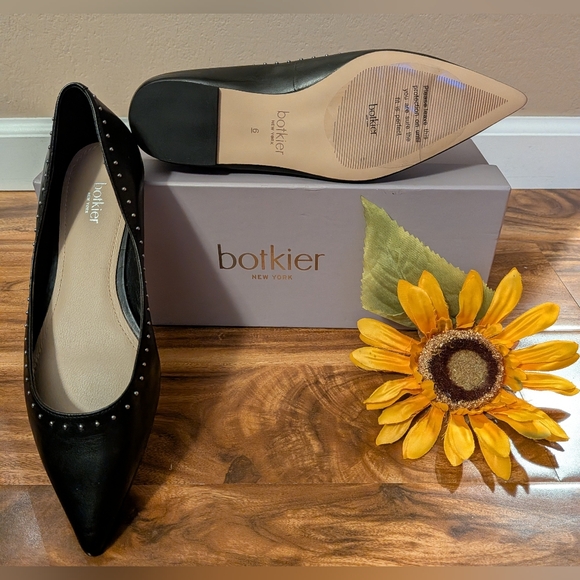 Botkier BLACK Aubrey Studded Ballet Flats Size 6M NIB - Picture 5 of 8
